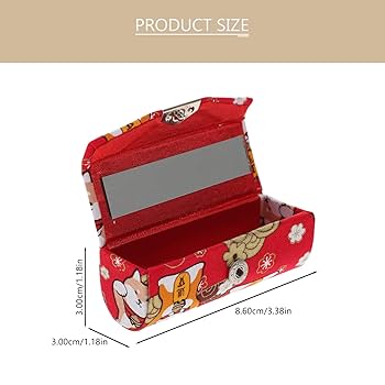 Amazon.co.jp: リップケース 口紅ケース ミラー付き 1本入れ